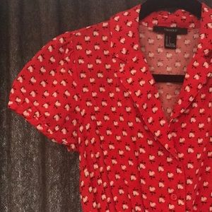 Red Rooster Day Dress